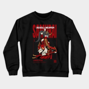 Deadly weapon samurai woman Crewneck Sweatshirt